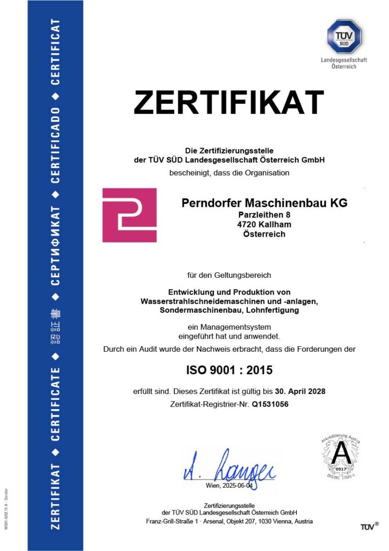 ISO-Zeritifizierung bis 2028